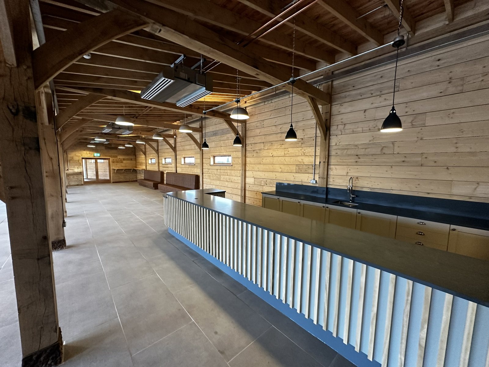 Bar lighting and commercial electrical installation at Hangar 50